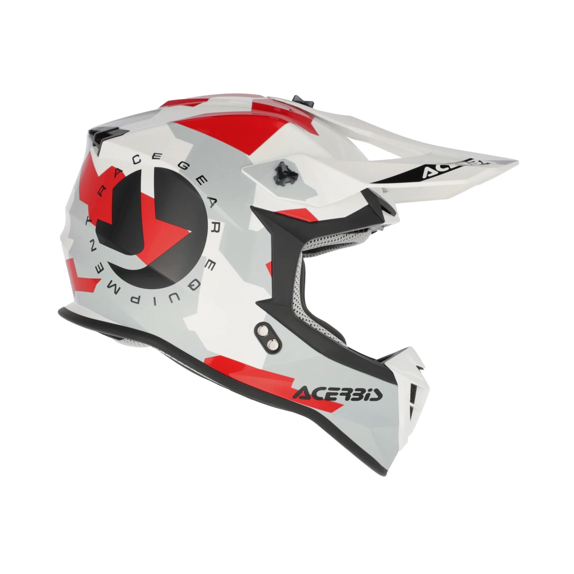 Casco Moto Cross ACERBIS LINEAR 2206 Bianco Grigio - immagine 3