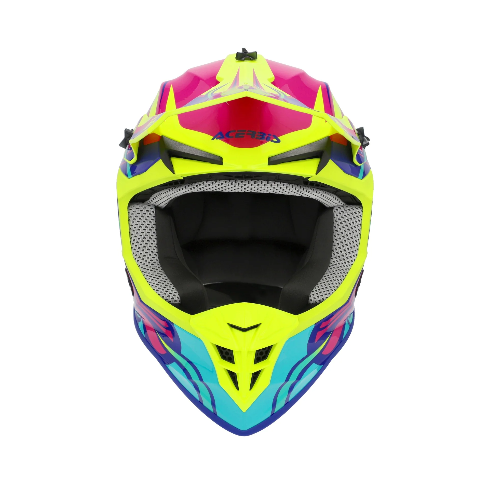 Casco Moto Cross ACERBIS LINEAR 2206 Giallo Viola - immagine 3