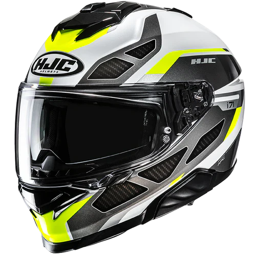Casco Moto Integrale HJC i71 ZEST MC3H Bianco Antracite Giallo Fluo Lucido - immagine 2
