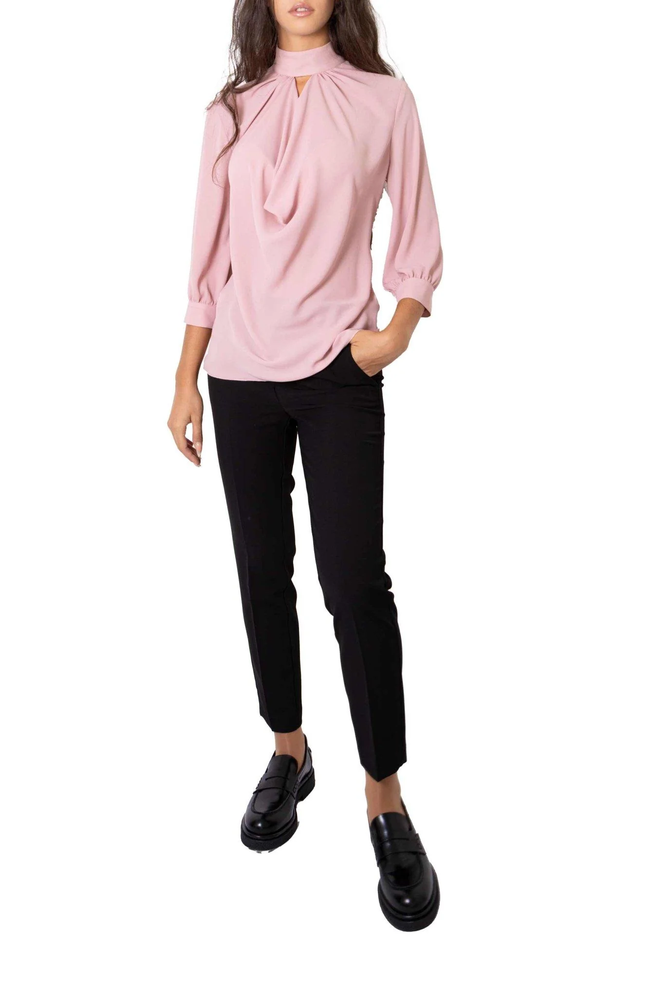 Pantaloni con elastico neri