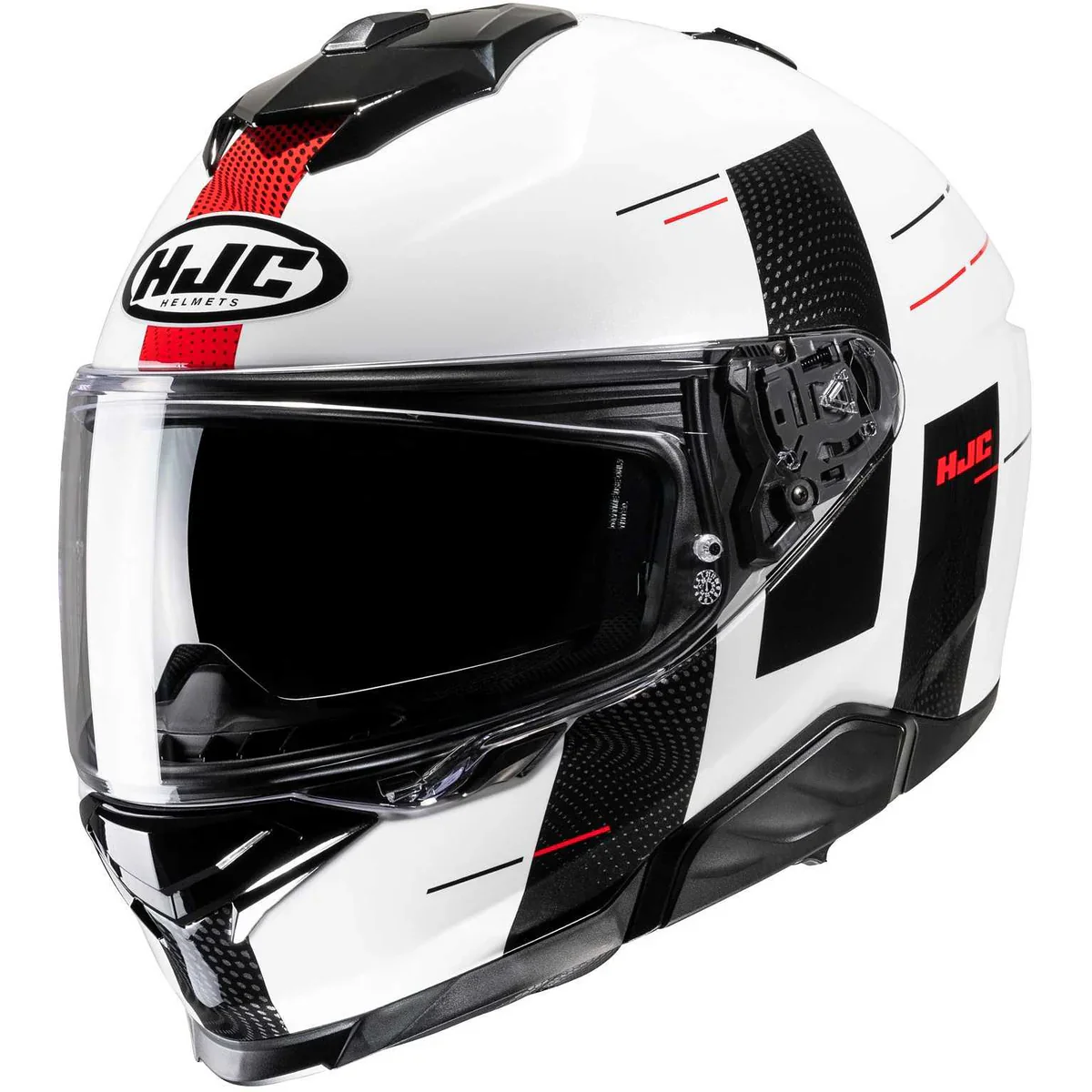 Casco Integrale Hjc i71 PEKA MC1 Bianco Nero Rosso ECE 22-06 - immagine 2